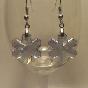 Genuine Swarovski Crystal Snowflafe Earrings