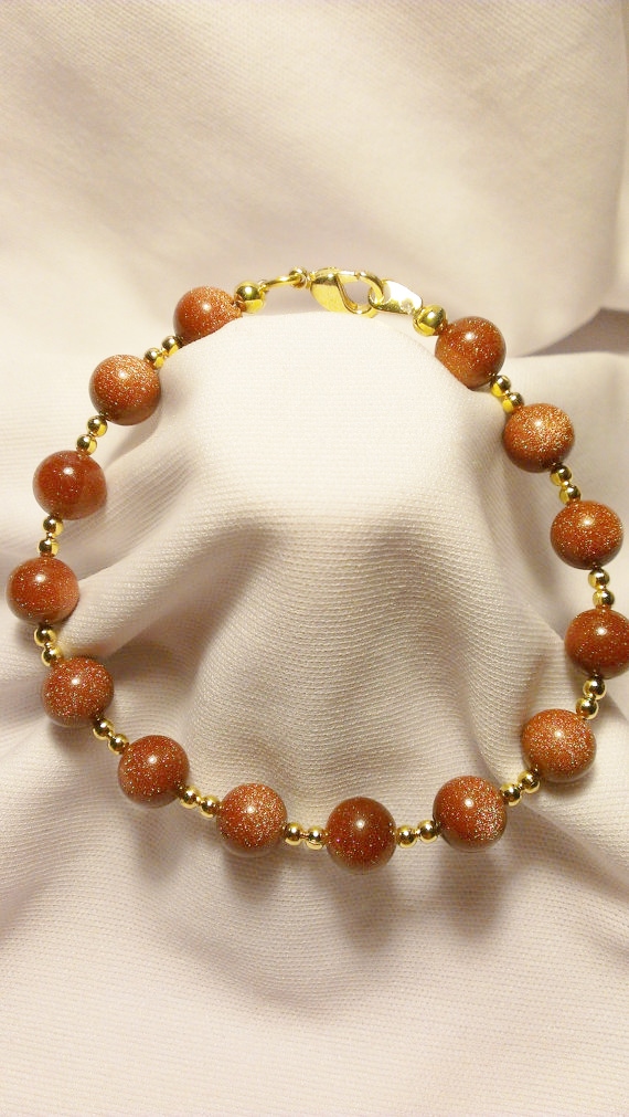 Gold Stone And Gold Bracelet
